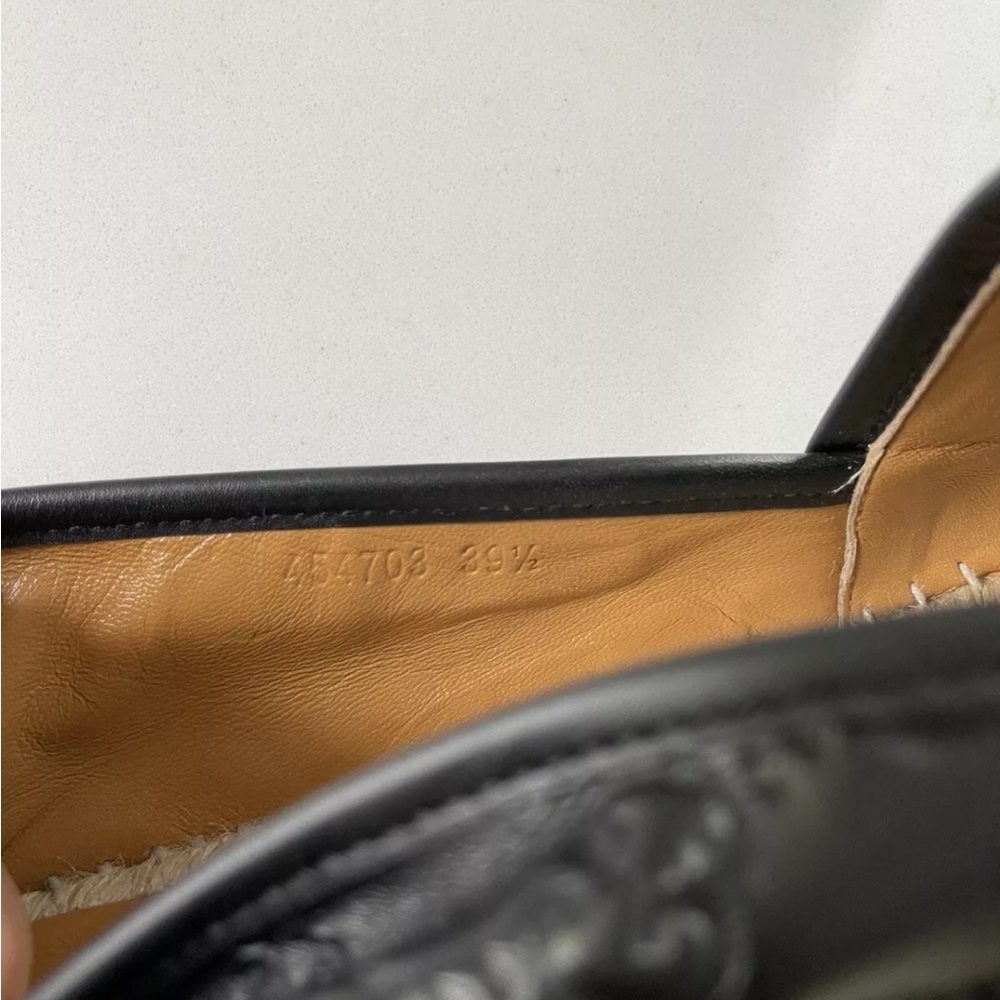 Authentic Gucci Black Guccissima Leather espadrille 39.5 US  9 - Picture 10 of 12